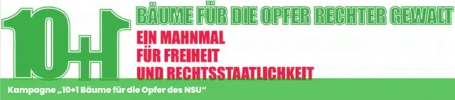 10 + 1 Bäume – Plakette für die Opfer rechter Gewalt
