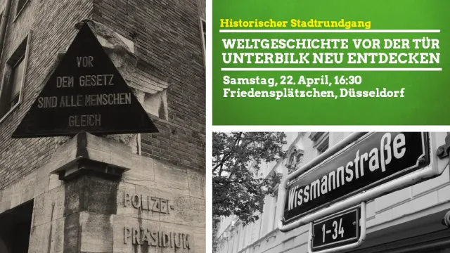 Weltgeschichte vor der Tür – Unterbilk bei einem historischen Rundgang neu entdecken am 22. April, 16:30 Uhr